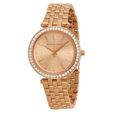 Michael Kors Mini Darci Rose Dial Ladies Watch .